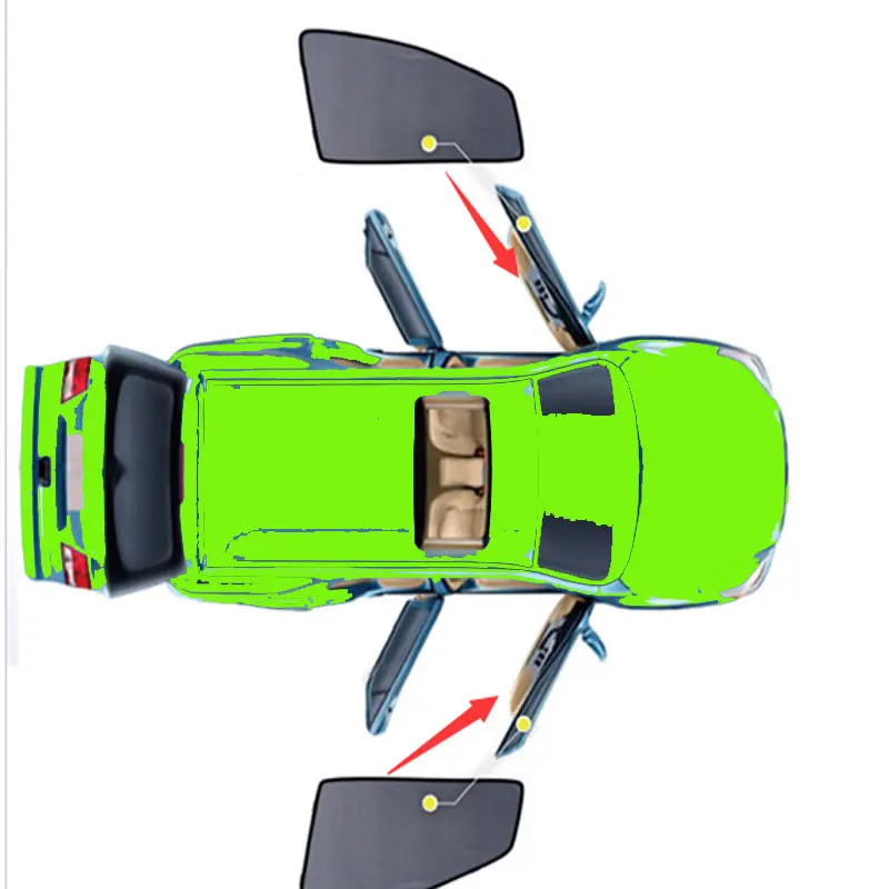 Для KIA SPORTAGE K2 K4 K9 KX3 FORTE SOUL CARNIVAL автомобильный занавес черный магнитный автомобильный боковое окно Солнцезащитная шторка сетчатая шторка - Цвет: 2 front Sunshades