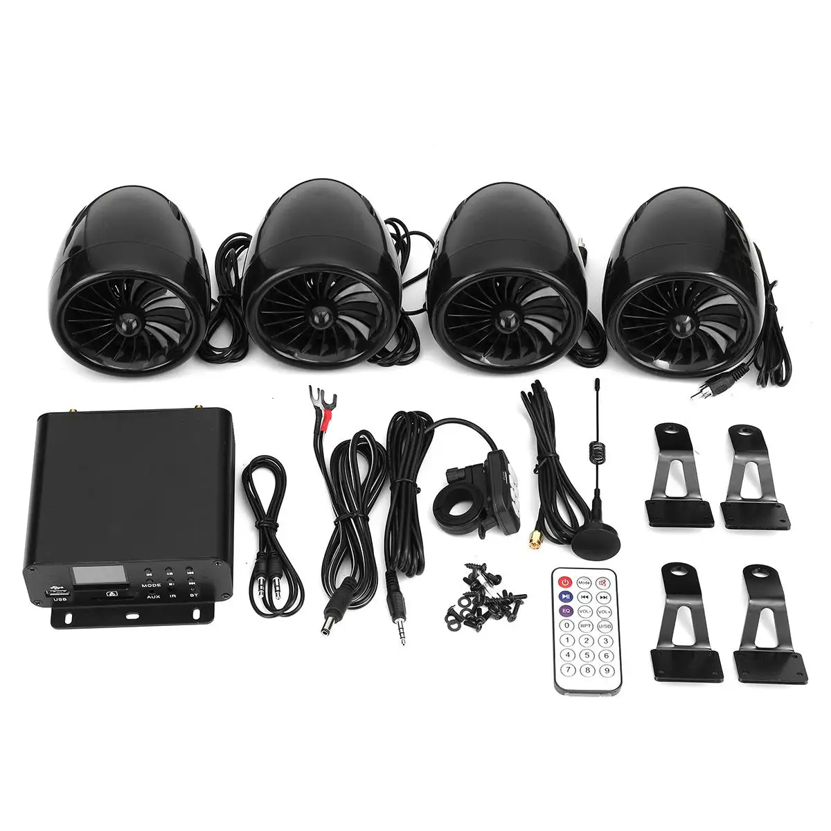 Mofaner Мотоцикл ATV Audio1000W 12 В ЖК bluetooth 4 колонки+ усилитель руль системы мотоцикл/ATV