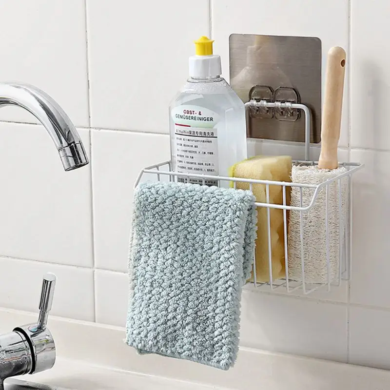 Настенная клейкая полка для слива ткани держатель кухни ванной органайзер