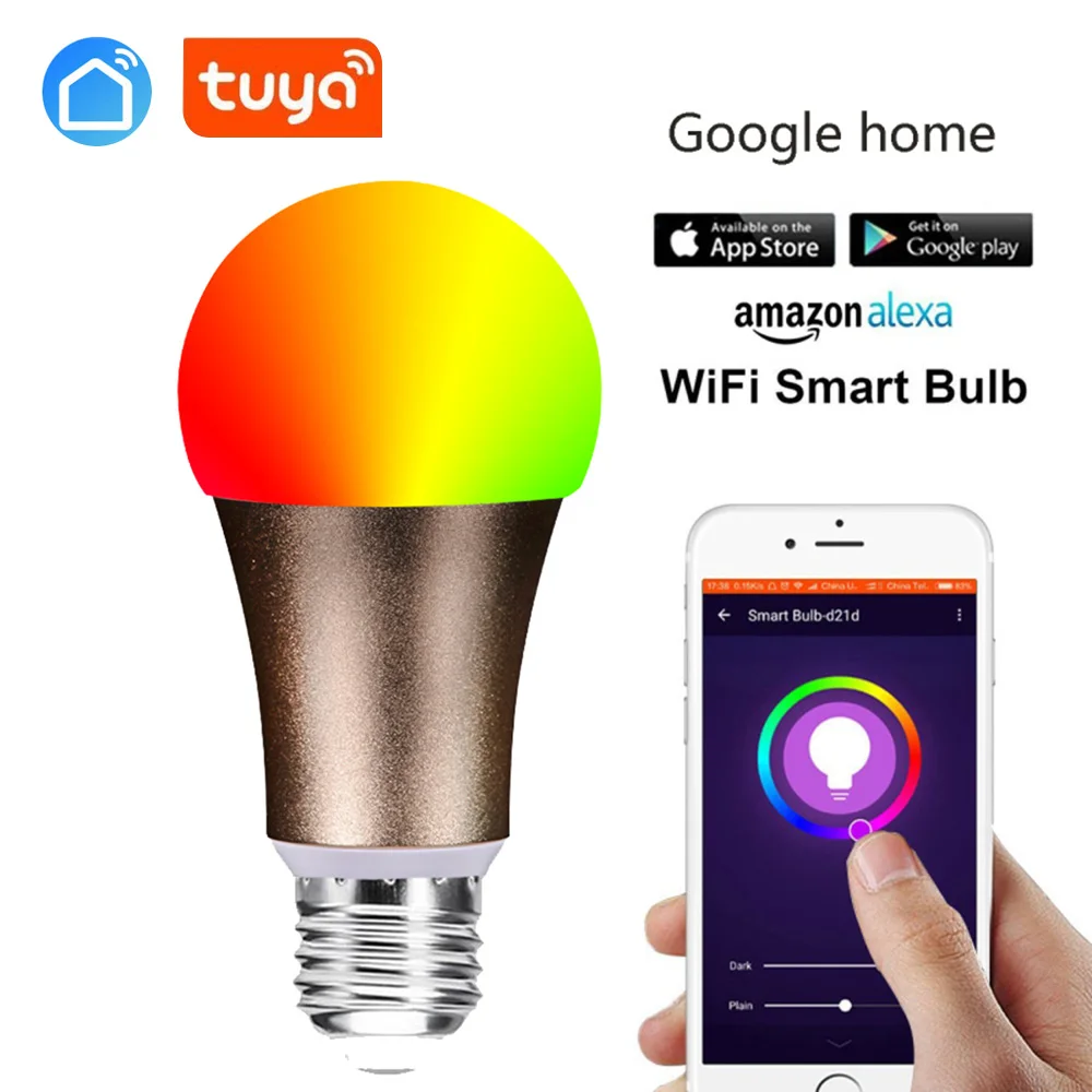 2019 Magic RGBW Smart WIFI LED Light Bulb switch Home Color Adjustment Lamp Compatible tuya app | Обустройство дома