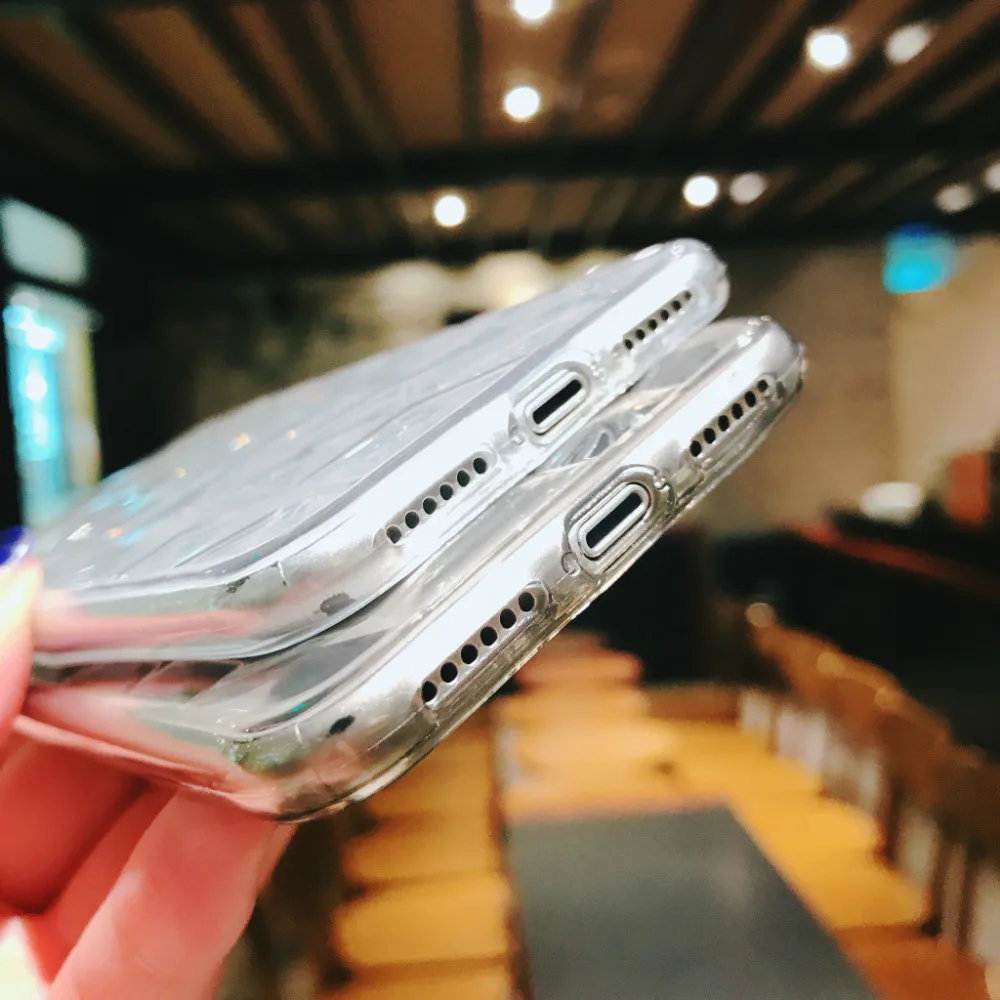Чехол с алмазной текстурой для iPhone 6 6s 7 8 Plus X мягкий чехол телефона Роскошный