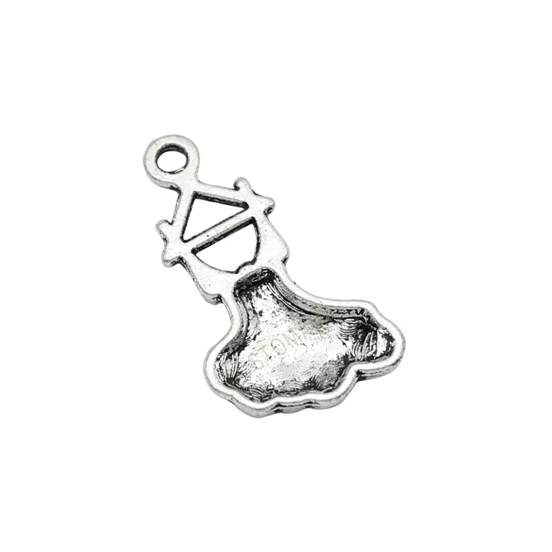 

80pcs-Antique Silver/Gold/ Copper Party Dress Charms Pendant 22x12mm