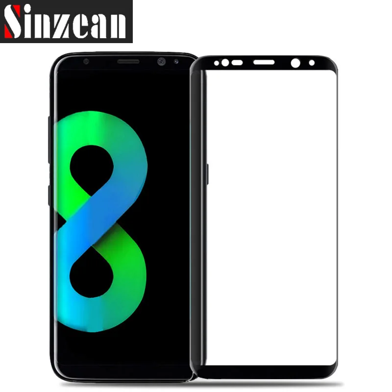 Sinzean 100 шт. 3D изогнутый для samsung galaxy S8 /S8 plus полное покрытие закаленное стекло