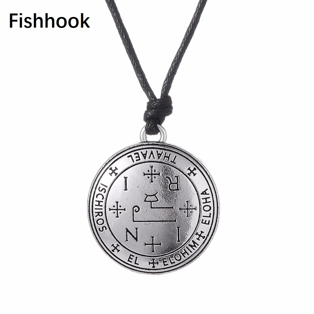 Fishhook Ожерелье с подвеской Sigil of Archangel Thavael Enochian супернатуральный талисман амулет