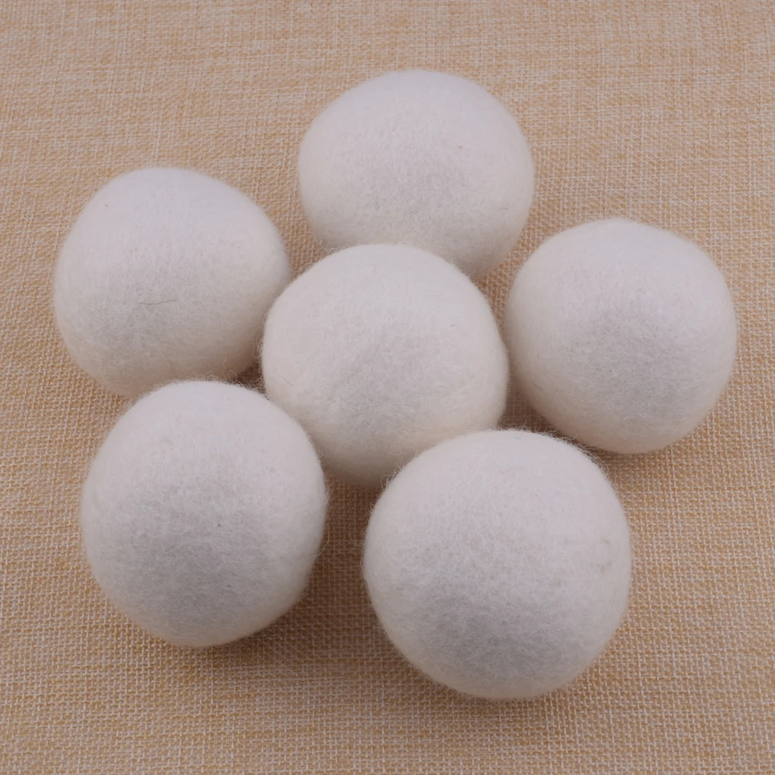 

New 6pcs/set Reusable Laundry Clean Ball Natural Organic Fabric Softener Wool Clothes Dryer Balls Home Washing