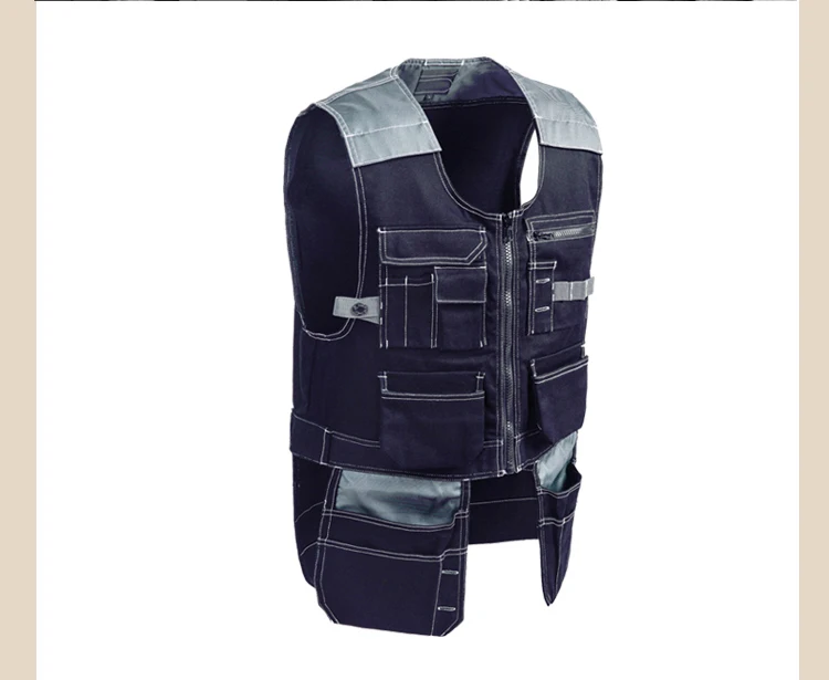 Брендовый инструмент, многофункциональные карманы, T/C, Twill, многофункциональное снаряжение, Мужская Уличная рабочая одежда, рабочие жилеты, многофункциональные жилеты B208