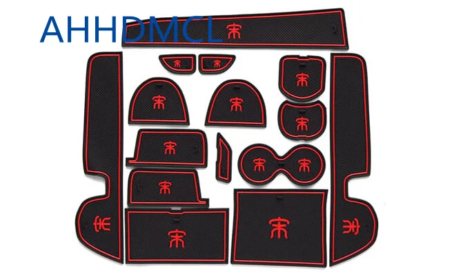 

Автомобильный противогрязный коврик, дверной паз, слот для ворот, подставка для хранения чашек, Противоскользящий коврик для BYD Song