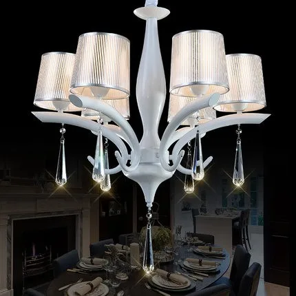 LED 110-220 В белый подвесной светильник кристалл металлический гальванический