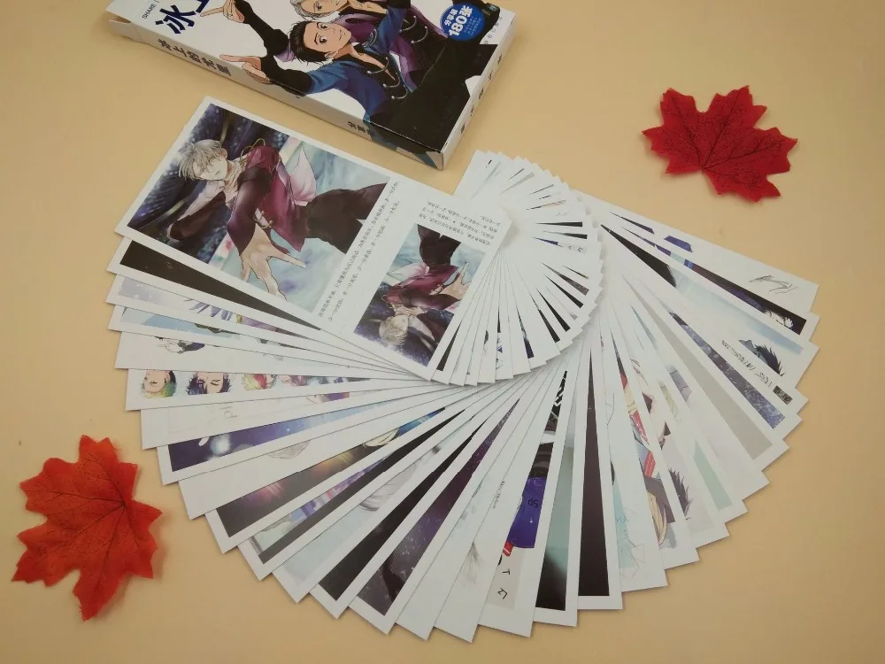 180 шт./компл. аниме на льду Почтовые открытки Виктор Никифоров Katsuki игрушка Косплэй Magic Бумага Почтовые открытки Коллекция карт игрушка