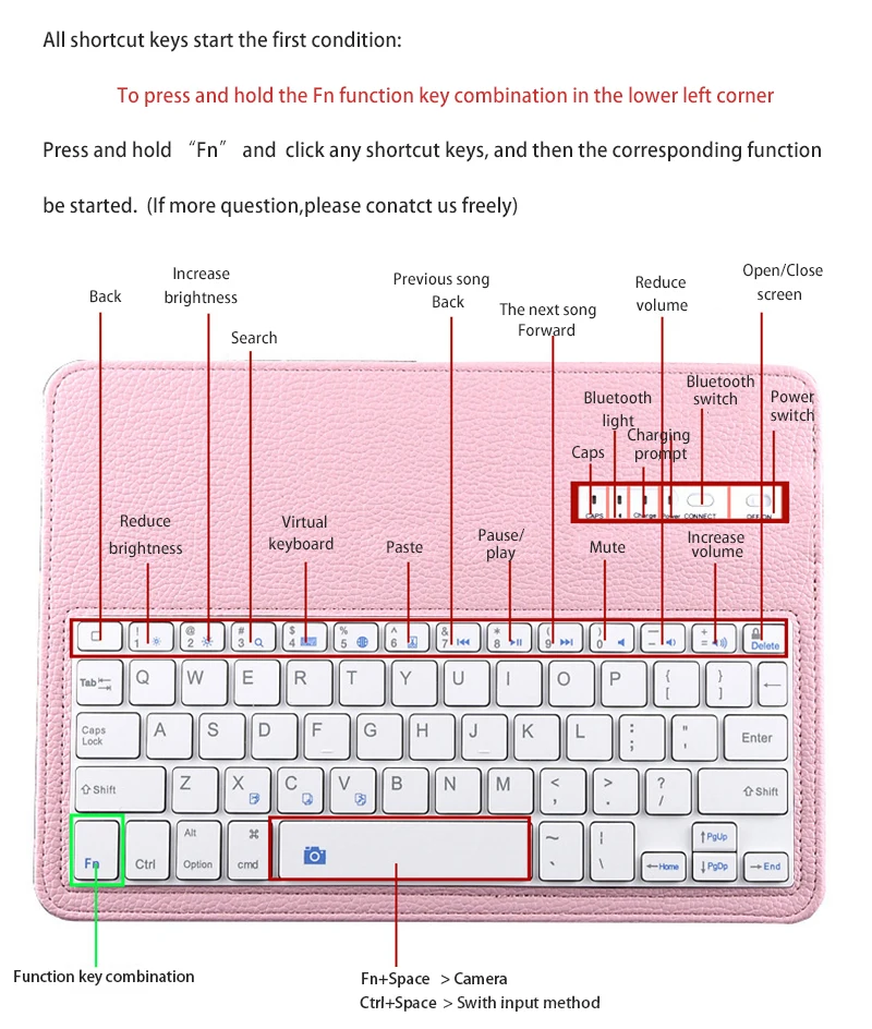 Съемная Bluetooth клавиатура для iPad Pro 12,9 дюйма mini 4 для 9,7 дюймового планшета, кожаный защитный чехол, беспроводные клавиатуры