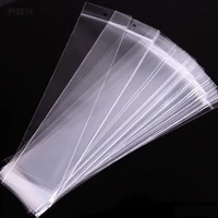 200pcs clear cello bags self adhesive opp poly bag with hang top cellphone case socks jewelry gift packaging pouch