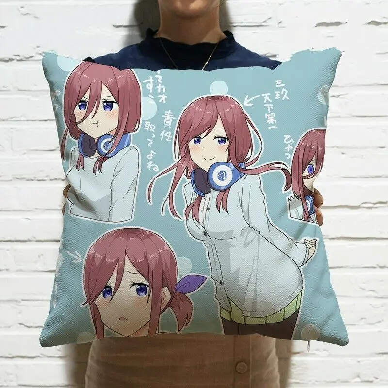Карнавальный костюм в стиле аниме; очень женственный и Quintuplets gotoubun No Hanayome Накано Мику подушка чехол Обложка Подушка для дома/кровать/Диван Декор