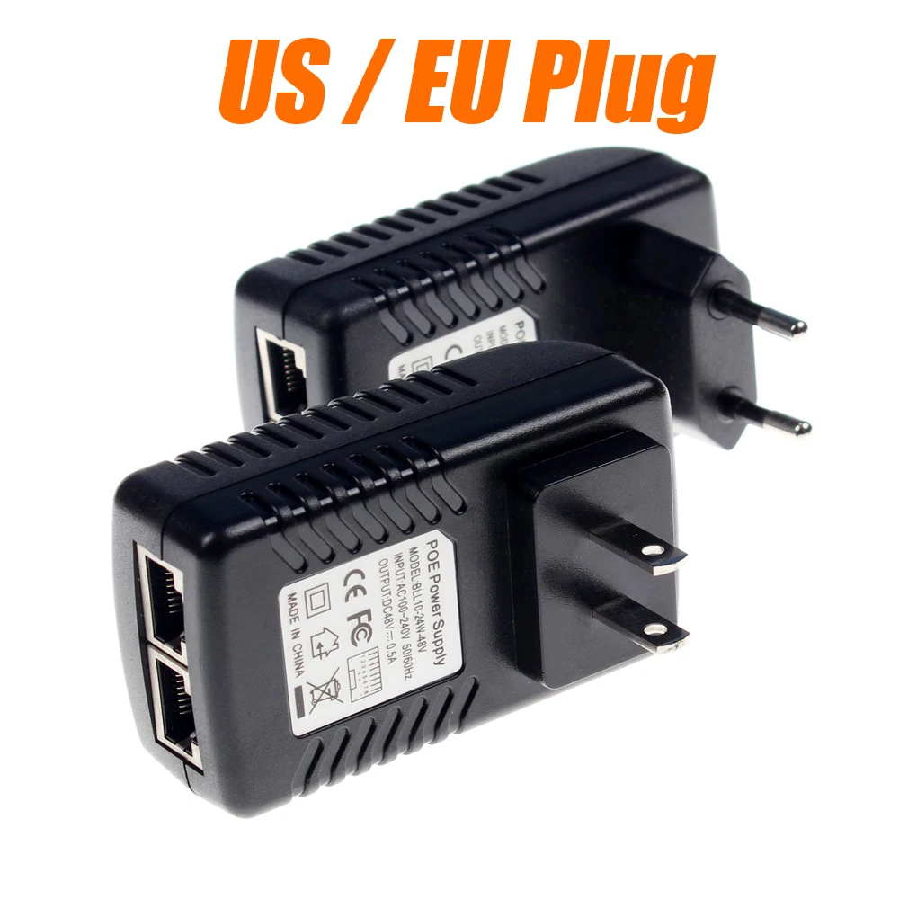 Инжектор PoE XINFI 48 в 0 5 А 24 Вт IEEE802.3af источник питания с американской и европейской