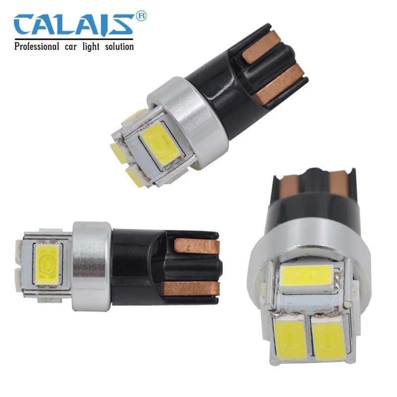 Автомобильная светодиодная лампа T10 W5W 6 SMD для автоматического зазора купольная