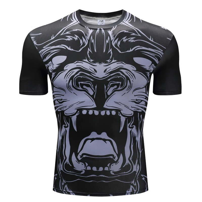 2019 New Mens Summer Skull Print Men Short Sleeve T-shirt 3D T Shirt Casual Breathable Plus-size | Мужская одежда