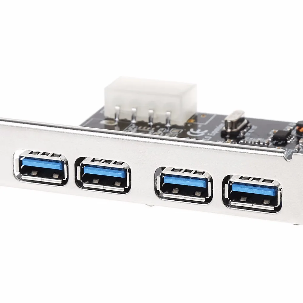 Адаптер расширения PCI E для концентратора USB 3 0 с 4 портами Express скорость 5 Гбит/с