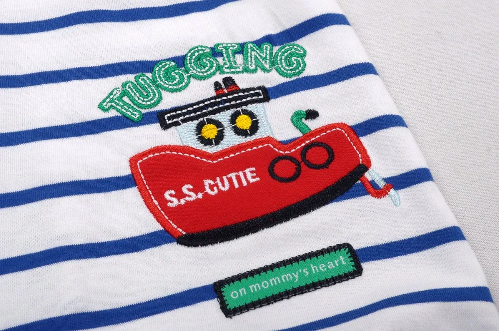 Комбинезон детский из 2019 хлопка в полоску с отложным воротником на возраст 0-24