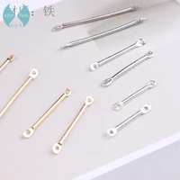 diy minimalist geometric triangle round earrings iron earrings accessories gold and silver double connecting rods korean jewelry