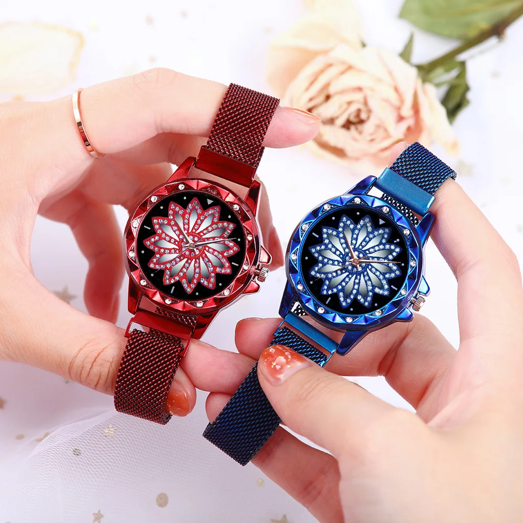 Женские наручные часы роскошные Брендовые Часы с циферблатом и цветком из