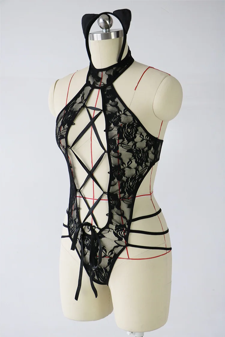 Новое порно babydolls сексуальное белье SM Косплей кошка Униформа женское нижнее