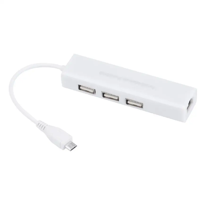 Адаптер Malloom 2019 Micro USB к сети LAN Ethernet RJ45 с 3 портами 100 Мбит/с концентратор 2 0 адаптер