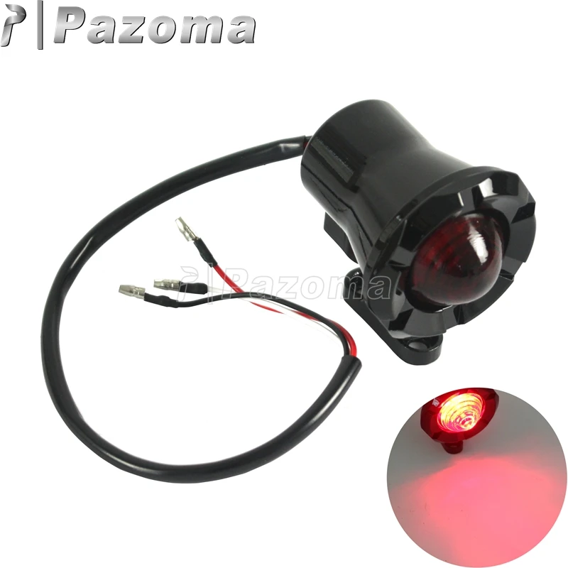 

Universal Motorcycle Black Red Lens 12V LED Rear Tail Brake Stop Light for Harley Bobber Chopper Street Racer Scrambler SR-500