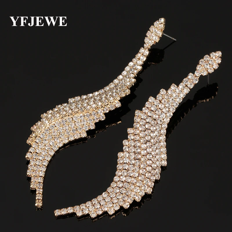 Женские серьги-подвески с кристаллами золотого/серебряного цвета | Украшения и