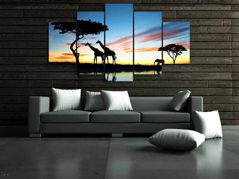 Hd печатные пейзажи Африки сафари группа картина декор комнаты печать плакат