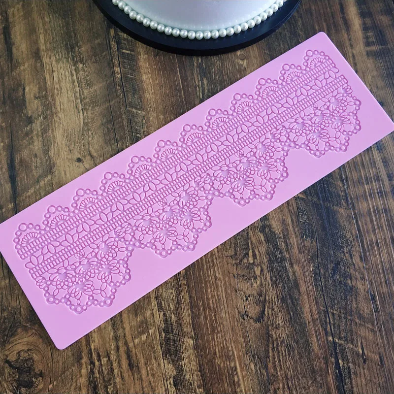 Винтажный шаблон кружева плесень силикона для края торта инструмент украшения |