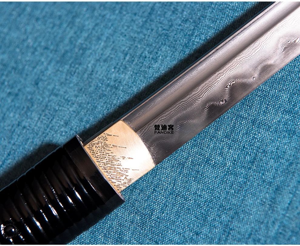 CLAY TEMPERED FOLDED STEEL FULL TANG BLADE JAPANESE SAMURAI SWORD KATANA SHARP Sword Real Combat Katana Sharp