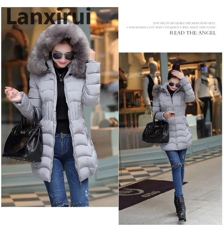 warm coat new women winter jacket long Korean Slim padded cotton coats women's Nagymaros collar clothing vestidos