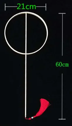 round 21cm long60cm Мульти размер с длинной ручкой китайский веер держатель стенд ручной работы Мода DIY танцевальный костюм, реквизит Круглый ручной вентилятор каркас - Цвет: round 21cm long60cm