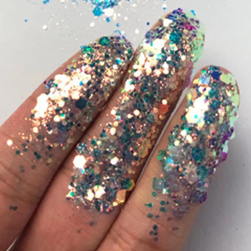 Блестящая палитра теней с блестками пудра маникюр сделай сам 8 г металлическим