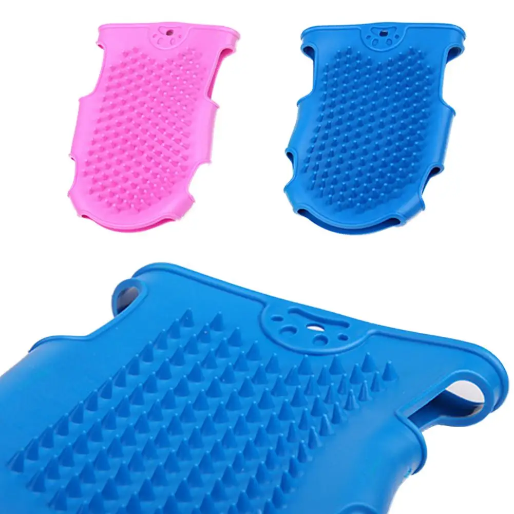 Pet Dog Grooming Gloves Cat Beauty Massage Hair Cleaning Bathing Silicone Bath Brush Supplies 20E |