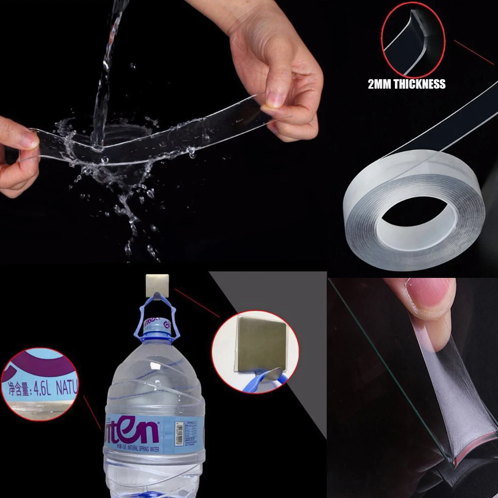 Двухсторонняя лента 3 м водонепроницаемая двухсторонняя Многоразовые