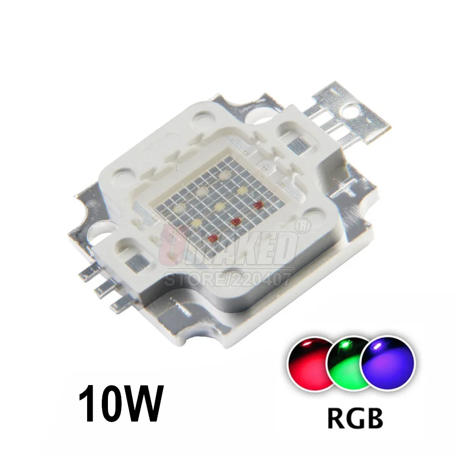 Светодиодный чип с высокой яркостью 10 Вт, 20 Вт, 30 Вт, 50 Вт, 100 Вт, RGB цвет для прожектора, светильник, точечный светильник, чипы COB