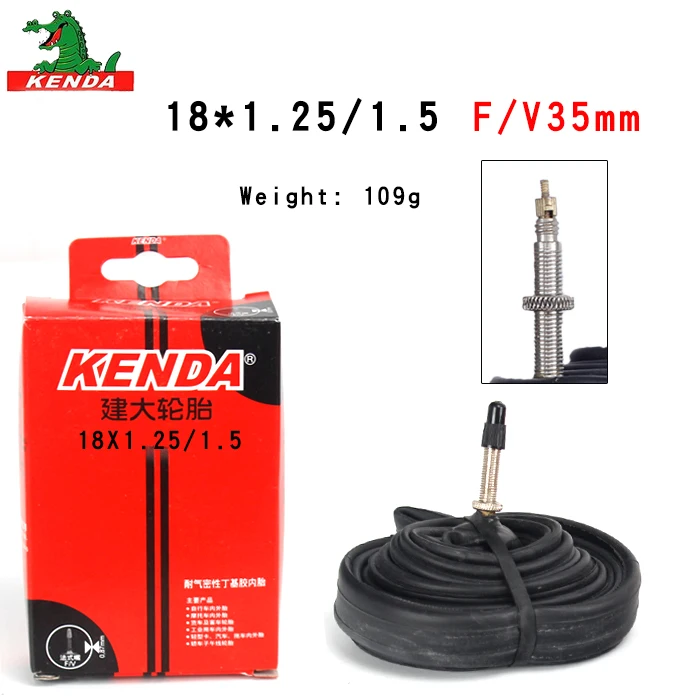 18 X 1.25-1.5 FV35mm Kenda велосипедная внутренняя трубка 14 16 18 Дюймов 1,5-1,75 1,75-2,125 AV FV BMX Складная велосипедная шина велосипедные резиновые шины резиновые трубки запчасти - Цвет: 18 X 1.25-1.5 FV35mm