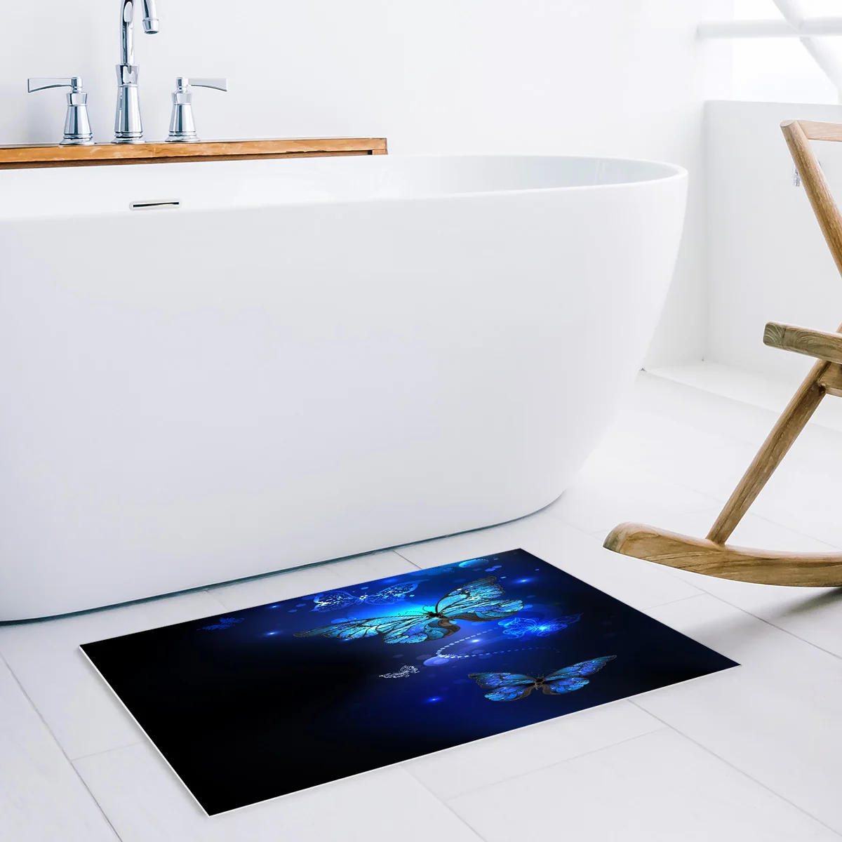 Dear House Doormat Night Butterfly Bathroom Mat Outside Waterproof Shoes Scraper Entryway Rug Home | Дом и сад