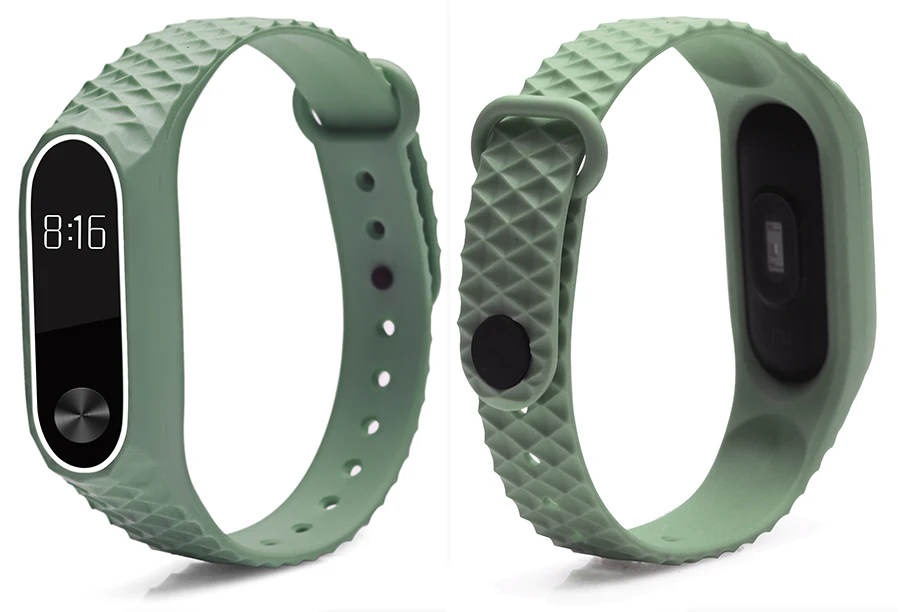 BOORUI mi band 2 ремешок Pulseira силиконовый mi band 2 аксессуары Алмазный ремешок на запястье анти-потеря двойной цвет сменный ремешок для часов