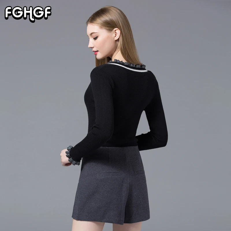 Fghgf модные пикантные V Средства ухода за кожей Шеи трикотажная футболка Для