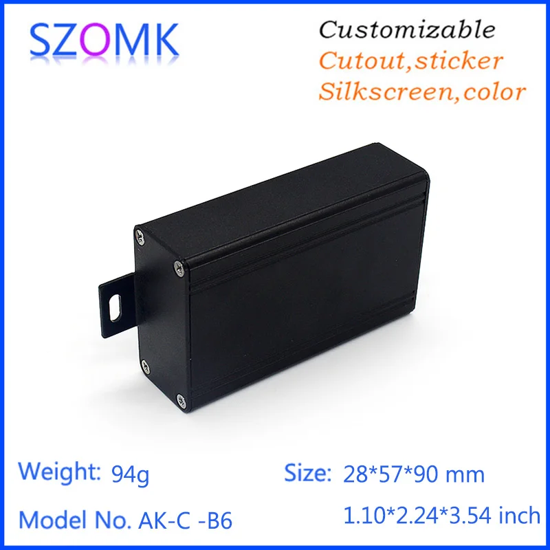 

4 шт., Алюминиевые блоки управления szomk для электроники, 28*57*90 мм