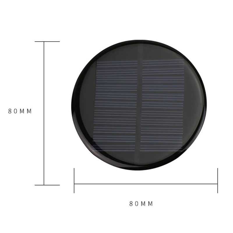 DIY Solar Panel 6V 2W 0.35A 80MM Circle Round Polycrystalline Silicon Power Epoxy Board Cell Module Mini | Электроника
