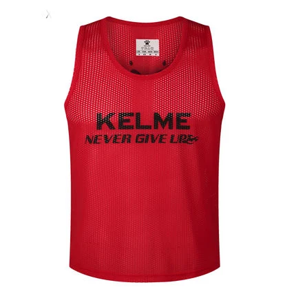 KELME мужской футбольный тренировочный жилет футбольная майка футбольная безрукавка тренировочный жилет Спортивная майка для лета K15Z248 - Цвет: RedBlack