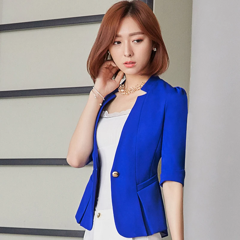 Женский блейзер на одной пуговице элегантный офисный пиджак для работы