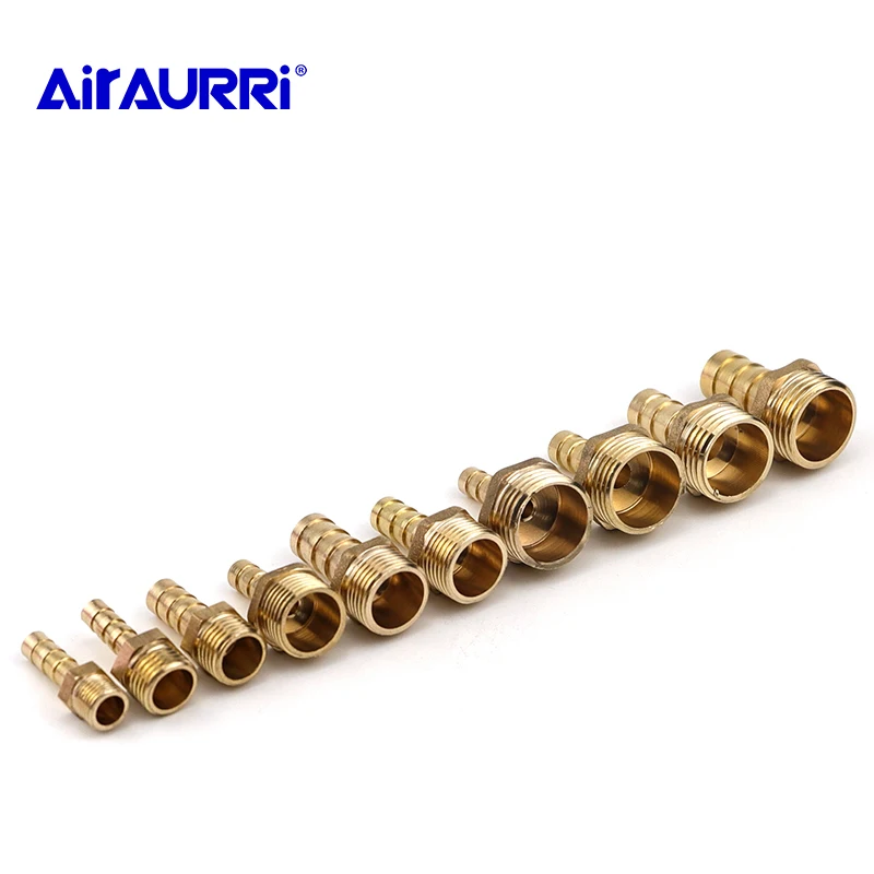 Латунный фитинг трубы 4 мм 6 8 10 12 19 шланг хвоста 1/4 &quot1/8&quot 3/8 &quot1/2&quot BSP Мужской
