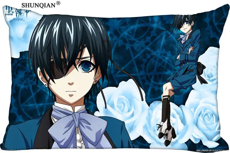 Ciel Phantomhive Прямоугольная подушка крышка Размеры 45x35 см (с одной стороны) печать на