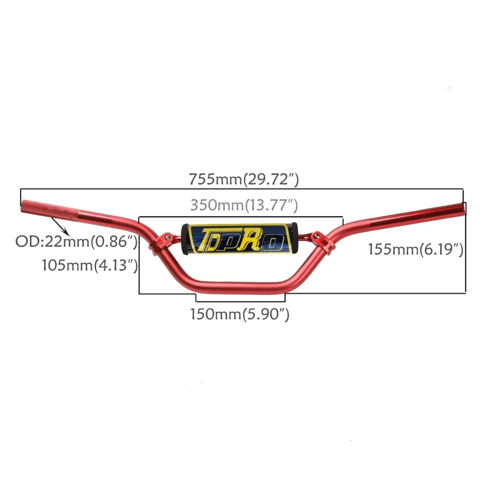 TDPRO 7/" 22 мм руль мотоцикла с ЧПУ Ручка Круглая Панель Накладка для 110cc 125cc 140cc питбайк CRF70 CRF50 XR50 KLX110 TTR50