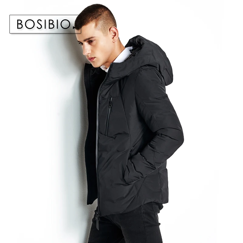 Мужская куртка BOSIBIO серая теплая парка с подкладкой на молнии 89825|parka men|warm coats