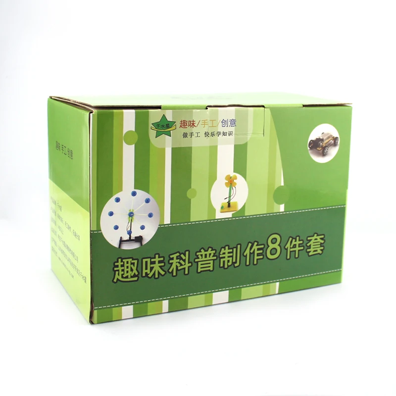 

DIY 8in1 Manual Handmade Assemble Module Material Block Children Educational Technology Puzzle Small Toy Kit Solar For Kid Gift
