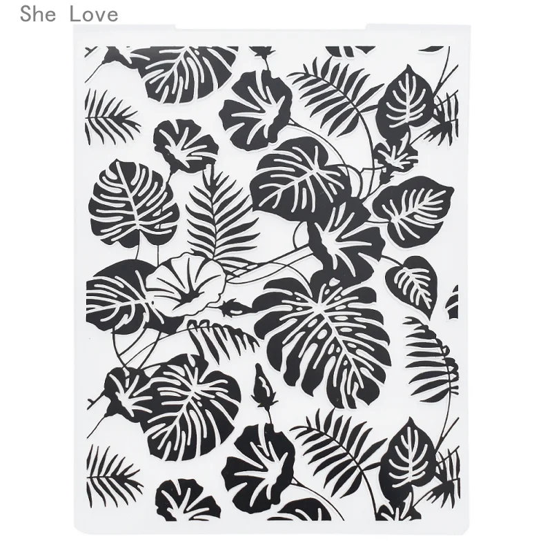 

Chzimade Turtle Leaves Plastic Template Embossing Folder For Scrapbooking Photo Album Paper Card Craft Card Making Decoration